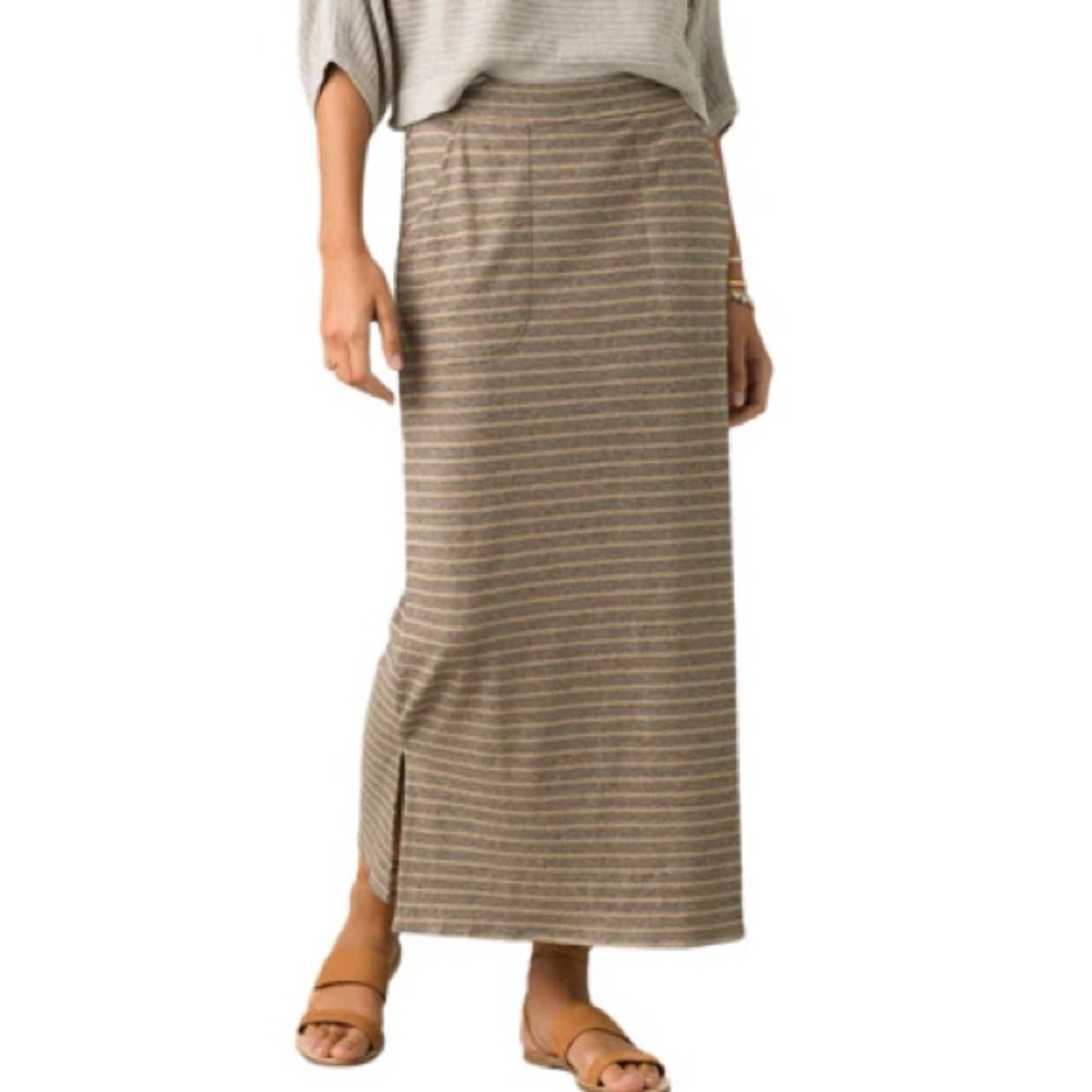 Prana • Tulum Maxi Skirt in Dark Khaki‎